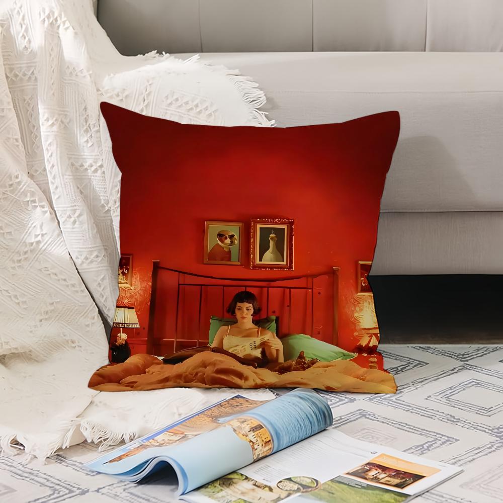Comedy movie Amelie Pillow Case Office Cushions Suitable For Sofa Car Decorative Cushion Cover 12x12Inch