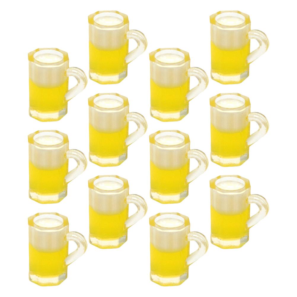 20 Pcs Miniature Beer Mugs Realistic Mini Beer Cups Mini House Accessories Glassware Drinkware Kitchen Bar Items