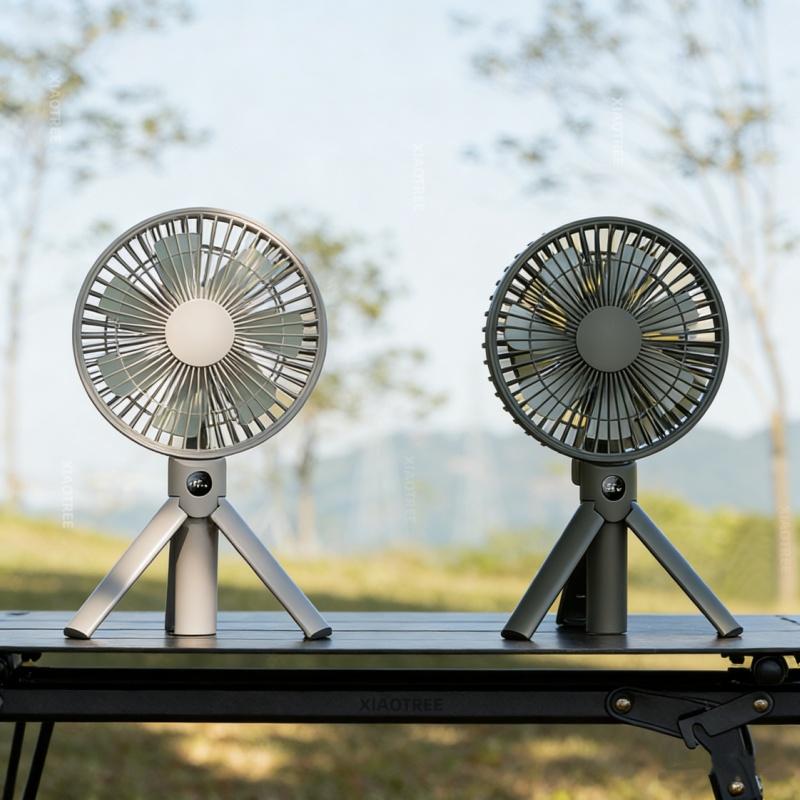 New Portable Folding Handheld Fan 3000mAh Desktop Rechargeable Fan 4 speed Wind Angle Adjustable for Home Outdoor Travel
