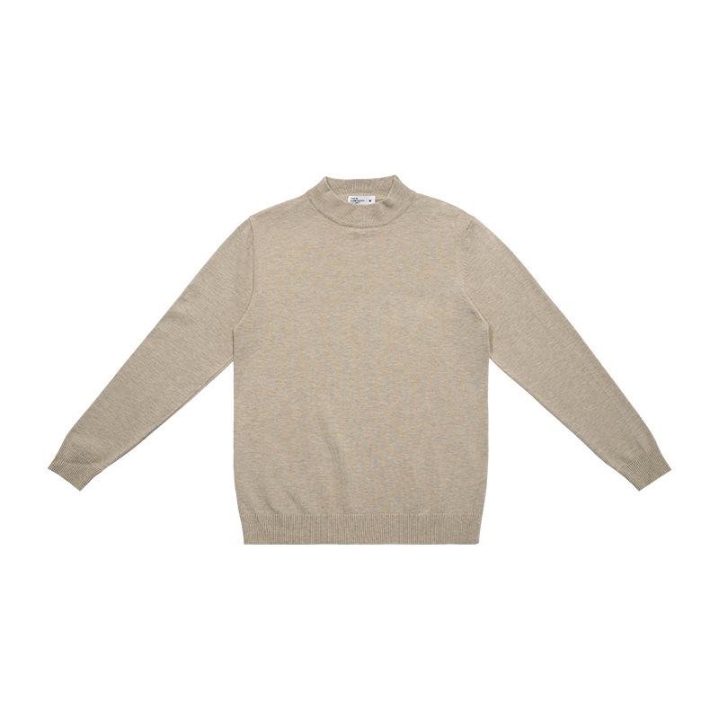 

UNF Old Money Style Soft Knit Sweater - Unisex Half-High Neck, Warm Base Layer for Autumn/Winter, Comfortable Fit Medium абрикосовий