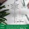 Acrylic Snowflake & Water Drop Beaded Ornaments - Christmas Tree Decoration in 12 Colors