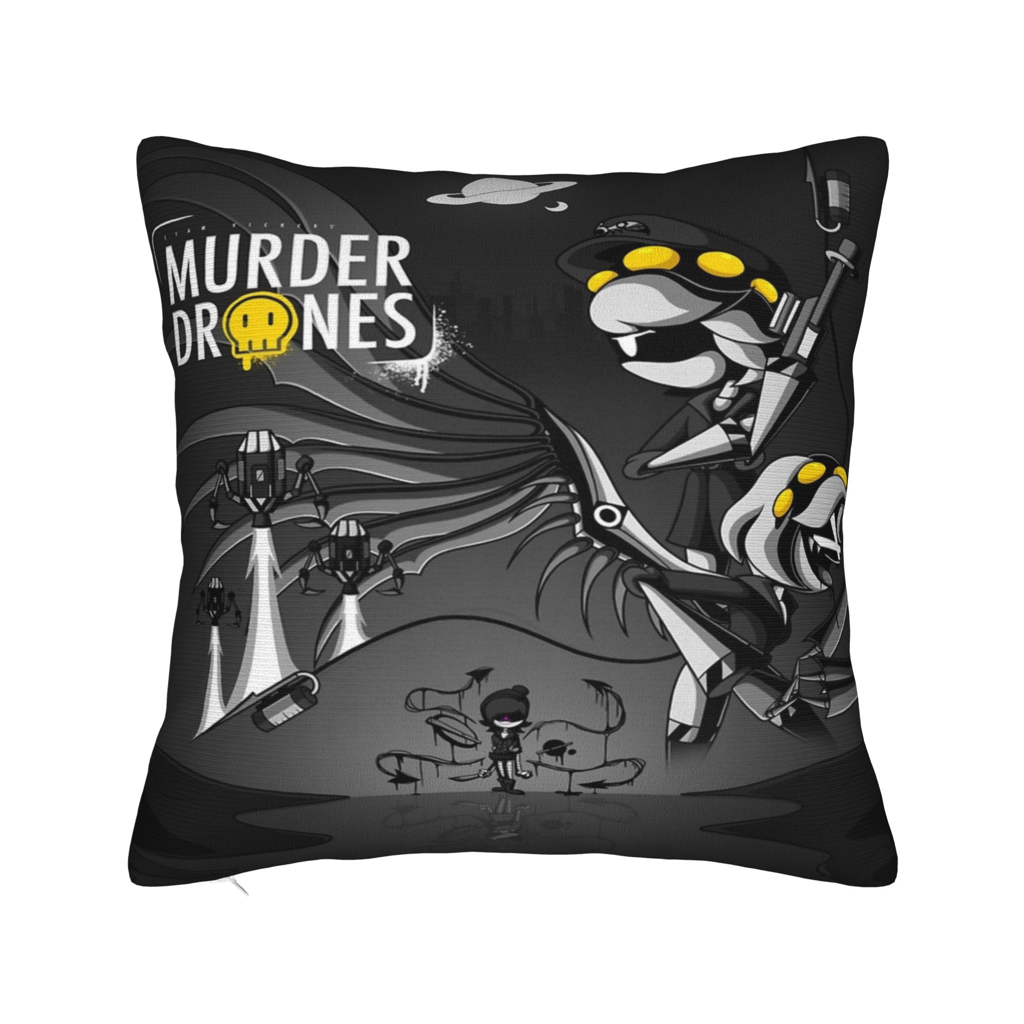 

New Style Home Murder Drones TV Series Decor Pillowcases Merch Horror Anime Pillow Cover Zipper Multi Size 12x12in 30X30cm