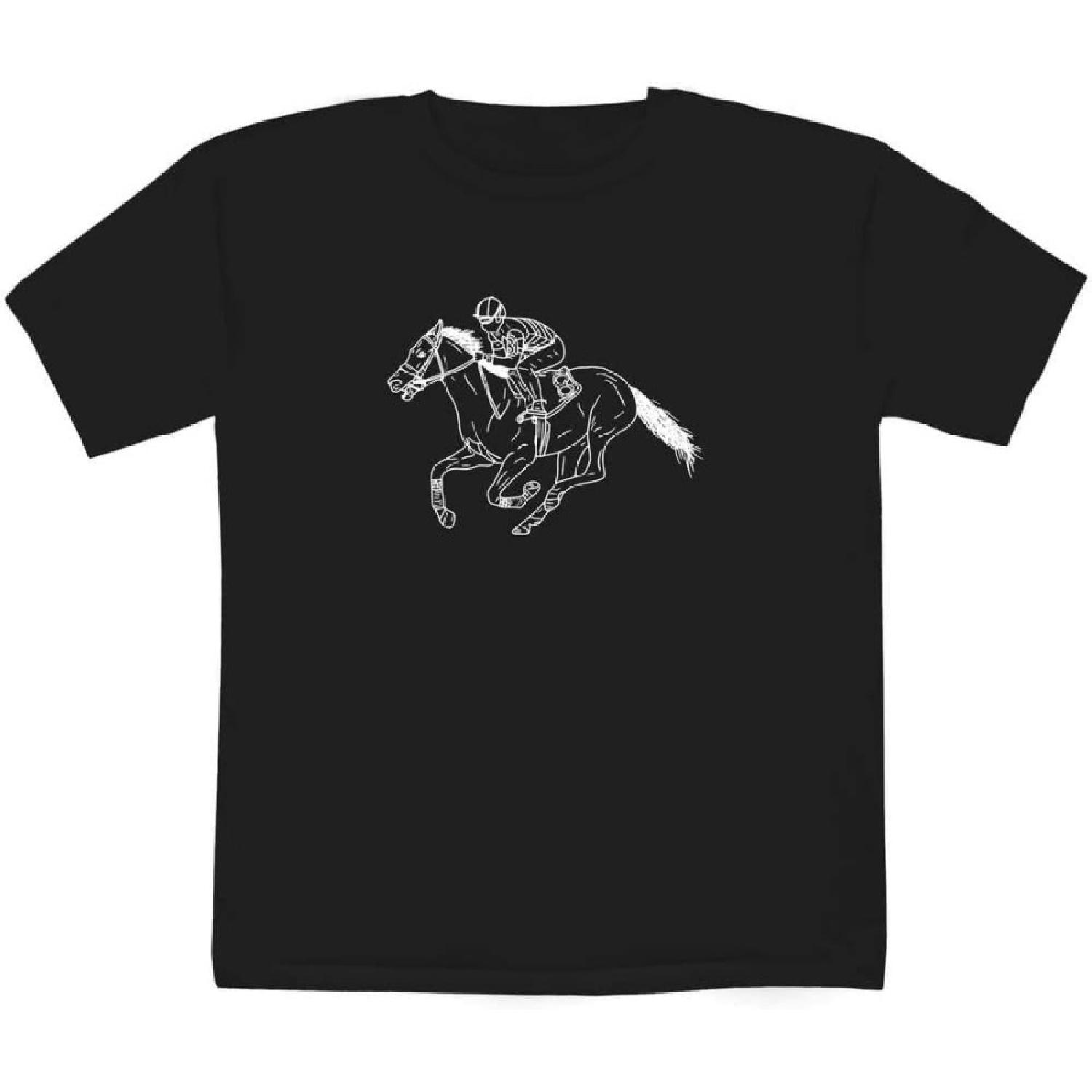 Azeeda 7-8 Years  Race Horse & Jockey  Children s_Kid s T-Shirt (Black) (TS00233107) XXXXXL разноцветный