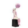 Nordic Bubble-Blowing Girl Sculpture - Modern Light Luxury Decor for Children's Room & Entrance Hall