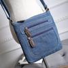 Borsa a tracolla piccola da donna, classica, casual, in denim