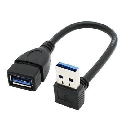 SUNROZ Angled USB 3.0 - USB 3.0 Adapter Cable (plug/socket) Down Down, 23cm (A486850)
