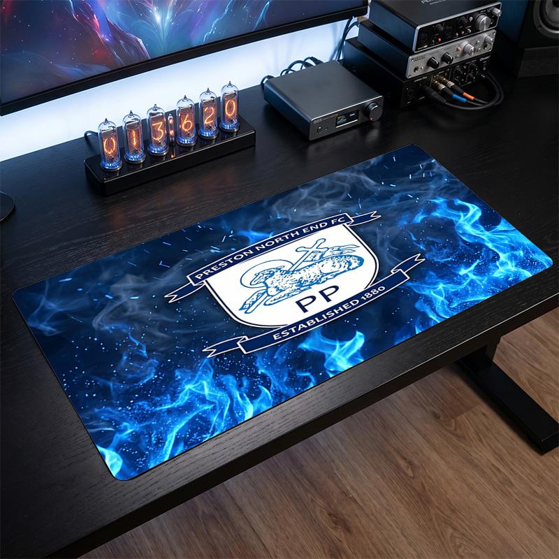 Preston North End Football Print Large Mouse Pad, Anti-Slip Extended Gaming Desk Mat for Office Home