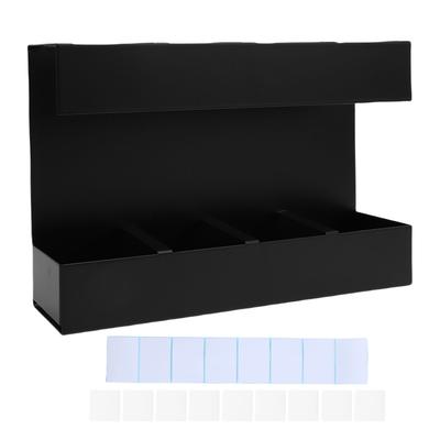 Strohhalmhalter Stäbchen Organizer 4 Fächer Strohhalmspender mit doppelseitigem Klebeband Etikettenaufkleber für