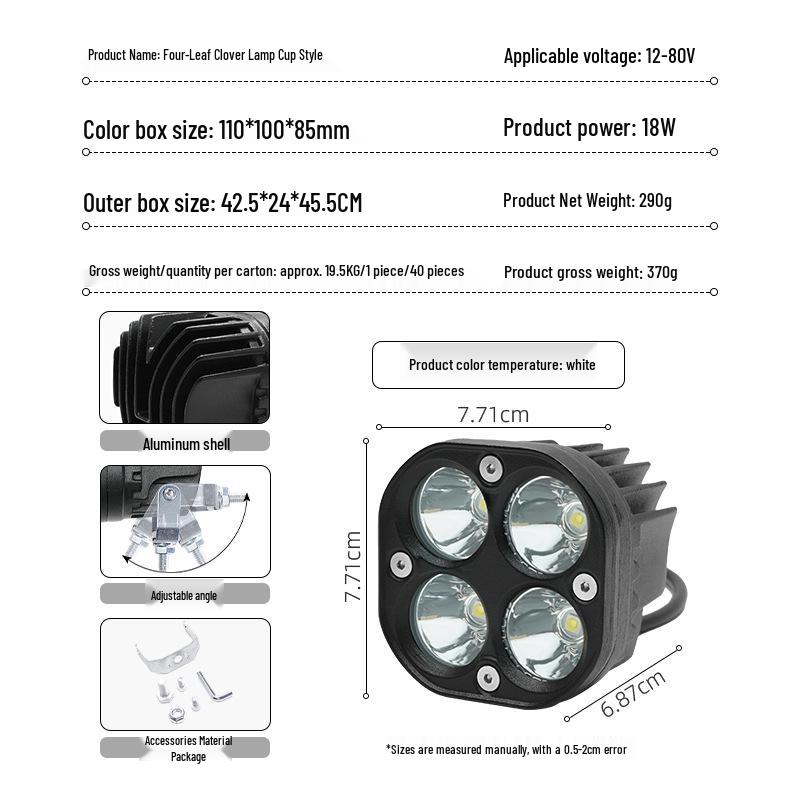 Cross-border Motorcycle Dual-Beam Super Bright LED Owl Headlight