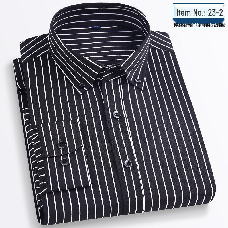 Men's Striped Non-Iron Long Sleeve Shirt—Spring/Summer Collection