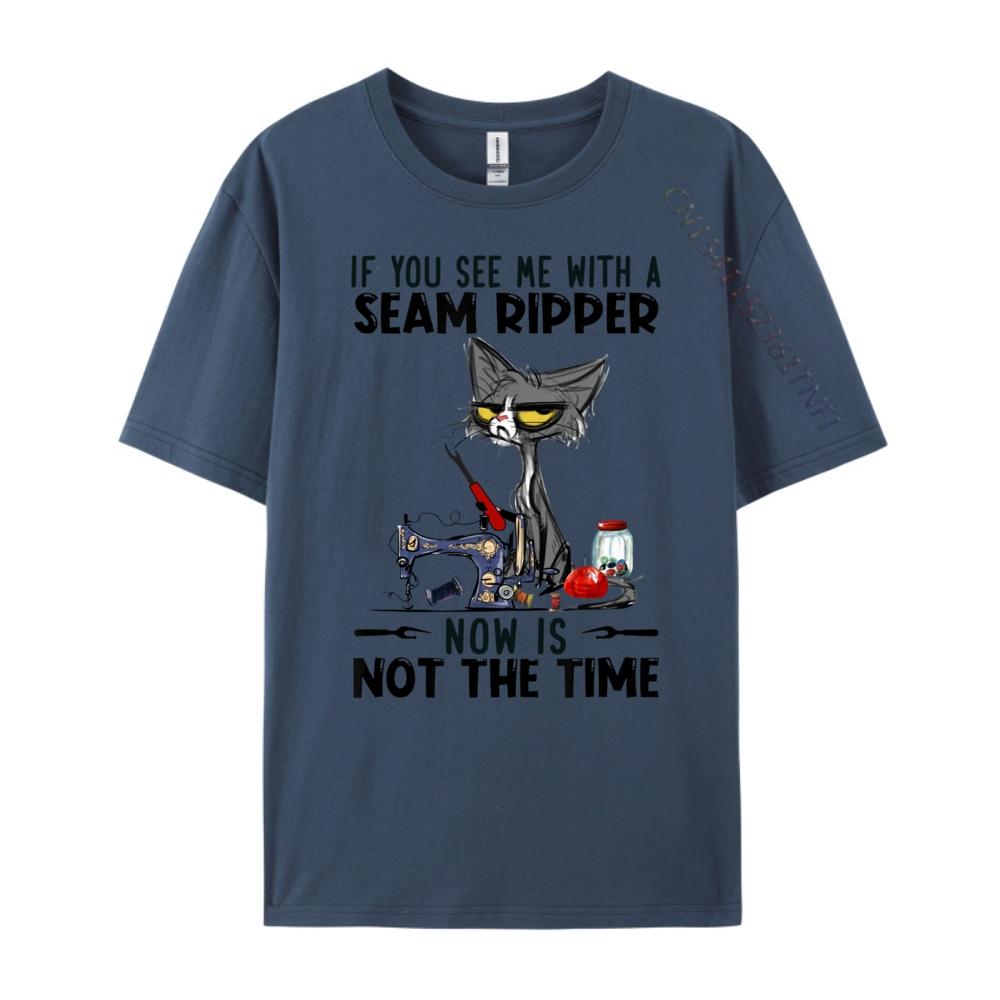 

Quilting Quilter Sewer Sewing T Hirtif You See Me A Seam Ripper Black Cat Sewing Oversized T Shirt Unisex Luxury T-Shirt Letter 4XL