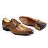 Fashion Classic Men's Genuine Cow Leather Derby Wedding Dress Shoes EU Size 38-47 Lace-Up Pointed Toe Handmade Business Formal Footwear