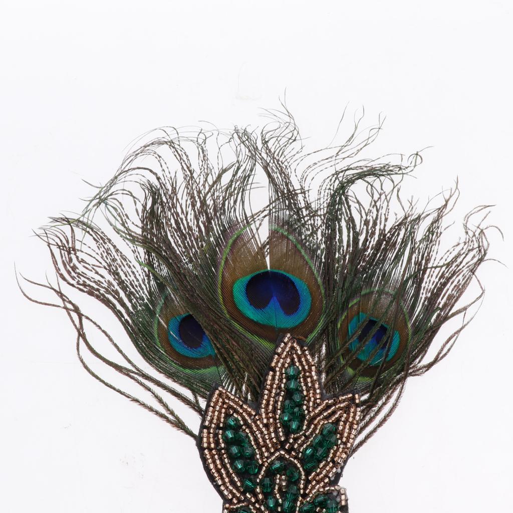 1920s Feather Hair Band Bridal Headpiece Women Headband