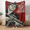 1pc Scarface 1 Blanket Soft Warm Throw for Home, Office, Travel All Season Cozy Bedding Gift, Office Cozy Accessory