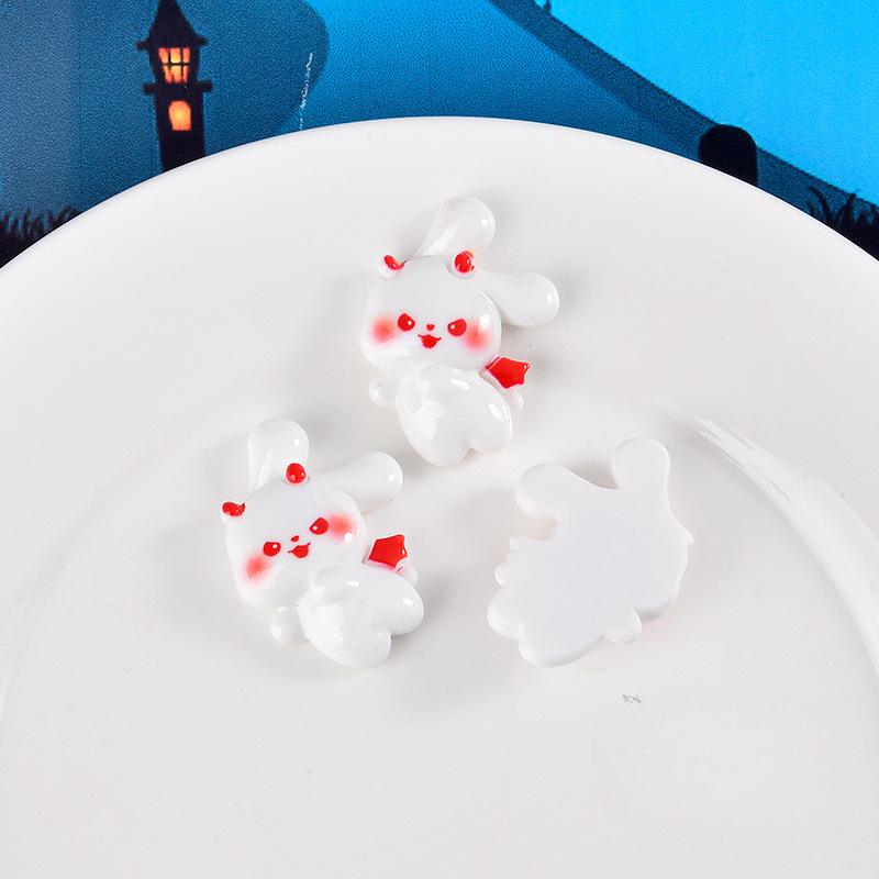 Halloween Resin Small Accessories Ghost Rabbit Hair Clips Jewelry Accessories Phone Cases Cream Glue Accessories