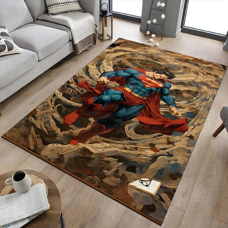 1pc Superman, comic Carpet, for Home & Office Decor, Desk Chair Carpet, Festive Gift,Conference Room CarpetL1250
