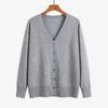 Long-sleeved Knitted Sweater Solid Color Simple Temperament Cardigan with Women's Sweater Jacket