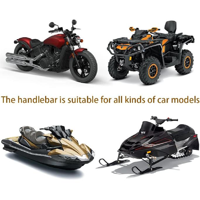 Motorcycle Hand Grips, Non Slip Rubber Bar For 7/8" 22Mm/24Mm Handles, Vintage Motorbike Thruster Grip, Handlebar For Hand Comfort, Universal For