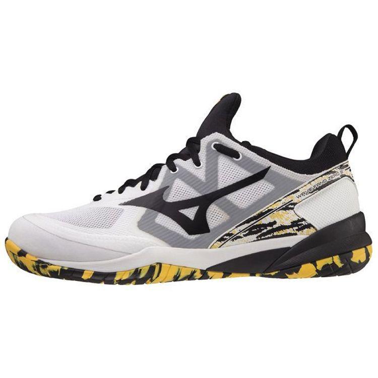 Men s Mizuno Wave Fang Zero White Black Yellow 71GA219000 36.5