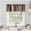 JESTRONRY Rustic Farmhouse Valance Curtain, Retro Barn Wood Antique Brown Grey Farm Wooden Planks Curtains Treatments for Bedroom Living Room Kitchen