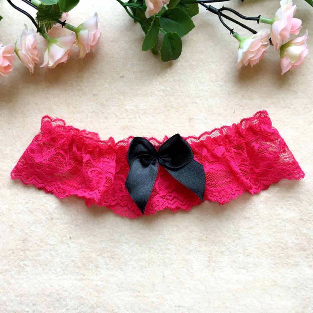 Lovely Women Thigh Bow Wedding Cosplay Sexy Lace Garter Belt Bowknot Leg Ring