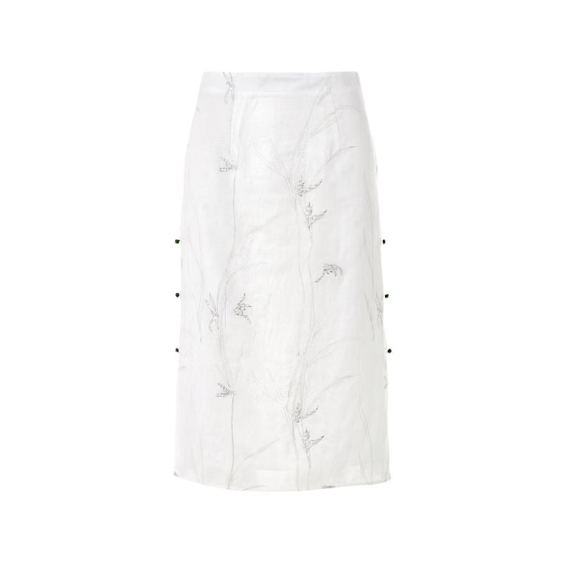 Elegant New Chinese Style Mini Skirt L