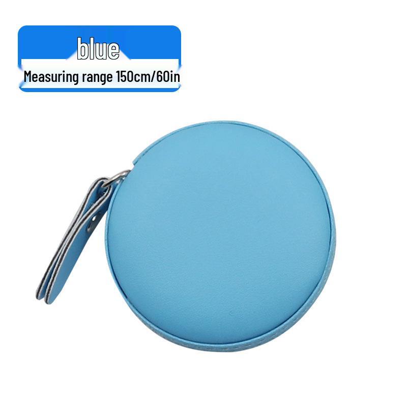 Portable Leather Round Mini Tape Measure - Soft Macaron Color Ruler for Clothing, Bust, and Waist Measurements