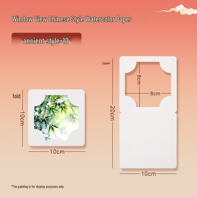 Watercolor Postcard Stamp Paper - DIY Creative Blank Card for Students and Children
