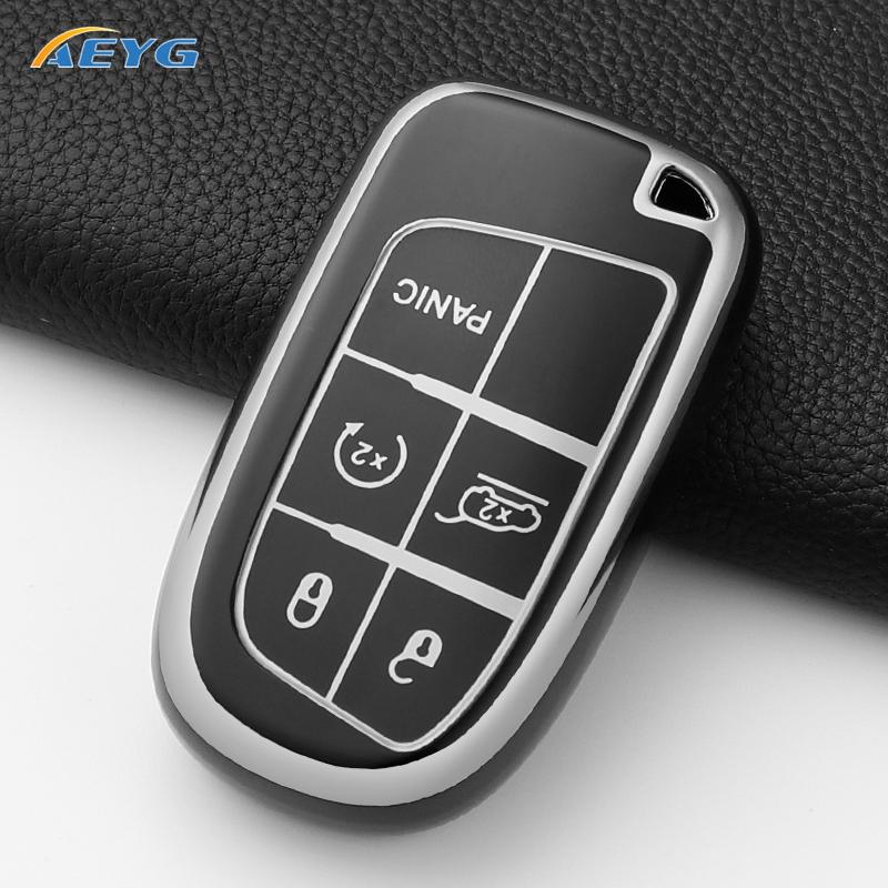 Soft Tpu Car Key Case Cover Shell For Jeep Renegade Grand Cherokee For Dodge Ram 1500 Journey Charger Challenger Fiat Durango