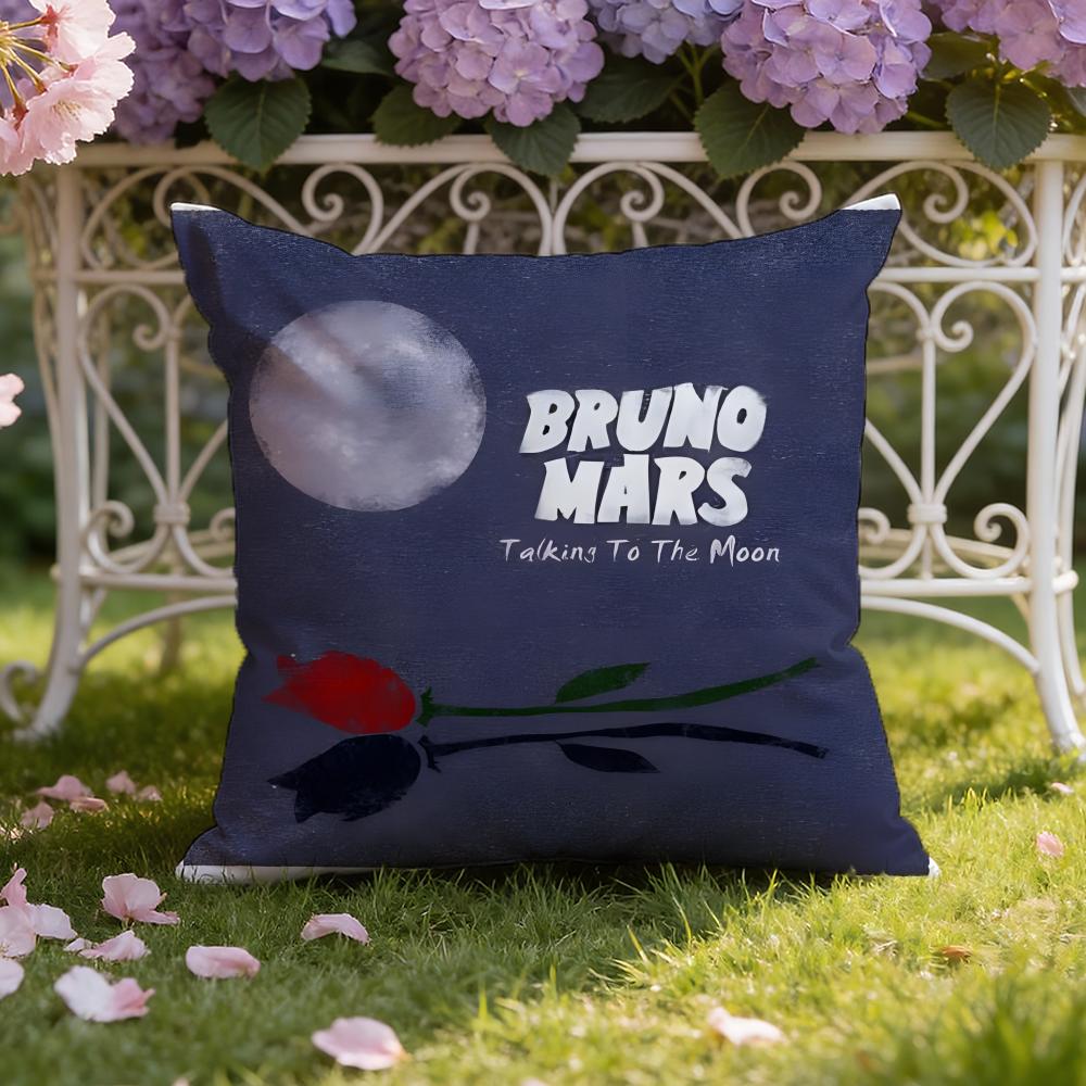 B-Bruno M-mars Singer Cushion Cover Home & Car Dual-Scene Pillow Cover: Reversible for Premium Comfort