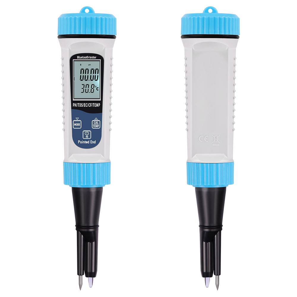 Smart 5 in 1 Salinity EC TDS Temp pH Meter Bluetooth Water Quality PH Tester APP Control for Aquarium Swimming Pool Fish Tank