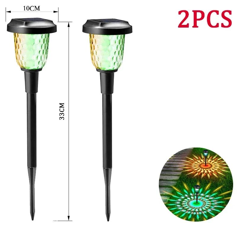 Solar Outdoor Lights New Garden Lamps Powered Waterproof Landscape Path for Yard Backyard Lawn Patio Decorative LED Lighting