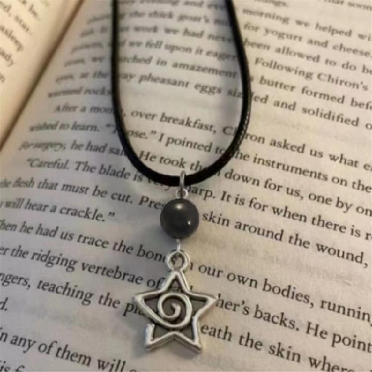 Fashion Swirl Star Pendant Necklace Handmade Clavicle Chain for Women Girls