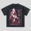 BLEACH Matsumoto Rangiku Anime Printing T-shirt Men's Clothing Women's 2026 Summer New Cotton Washed Short-sleeved T Shirt