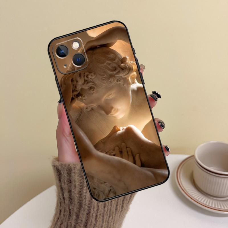 Engel Amor Kunst Malerei Handyhülle Für iPhone 16 Pro Max 14 13 12 11 15 17 Pro Max mini Plus 16e 17 Air Cover Funda