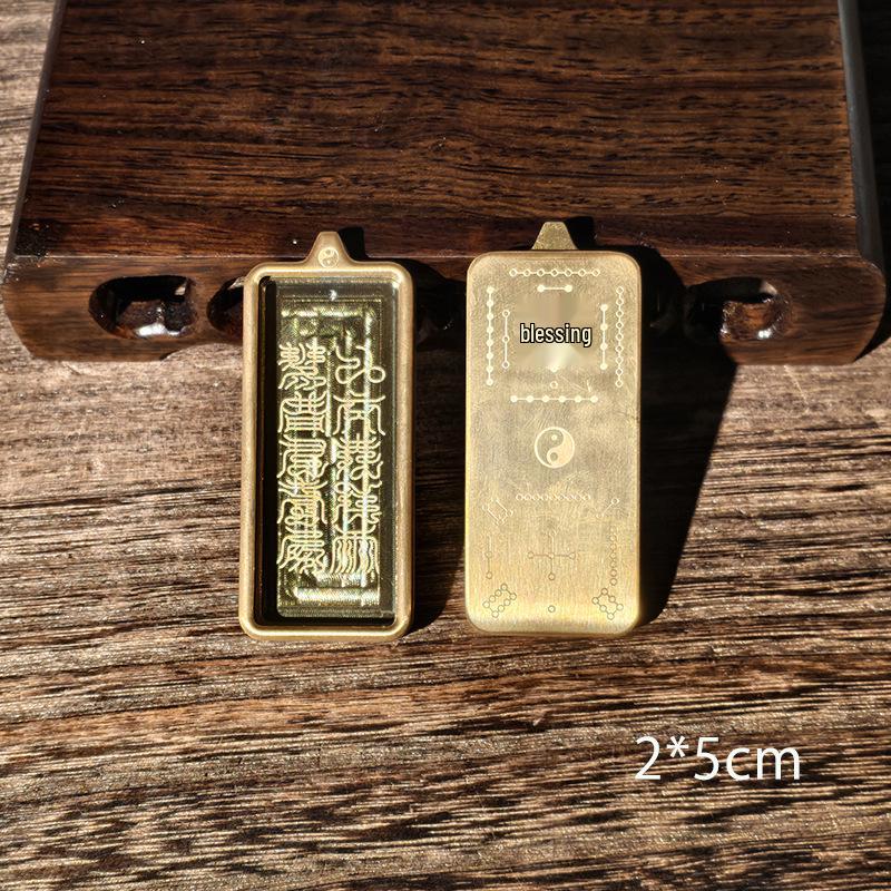 Ciondolo in Acciaio Titanio Thangka Tibetano: Scatola per Gu, Monofacciale/Bifacciale, Oro/Argento, Guscio Amuleto del Buddha Benming