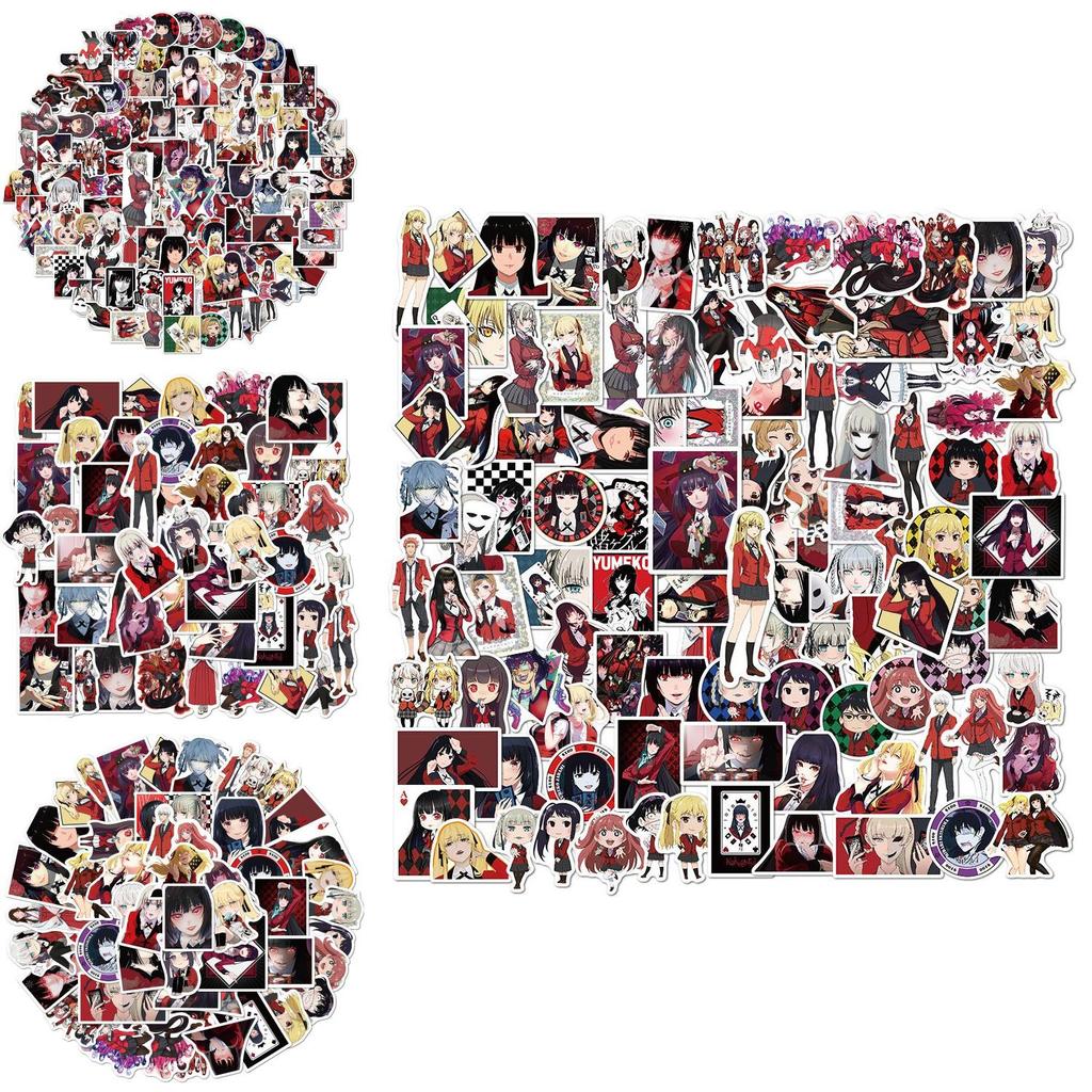 Removable Kakegurui Stickers Ideal For Phones Laptops And Refrigerators