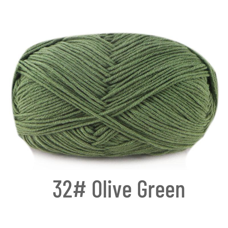 Su He 4-Strand Combed Cotton Yarn for Handmade Knitting: DIY Milk Cotton for Dolls, Cushions, and Blankets.