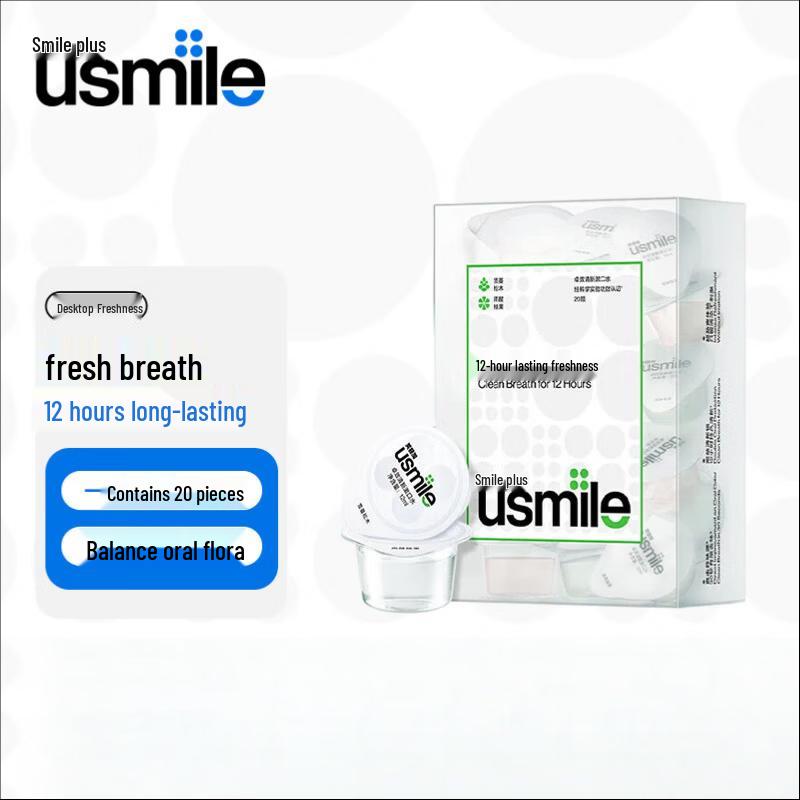 USMLIE Smile Plus Fresh Breath Alcohol-Free Mouthwash Tablets