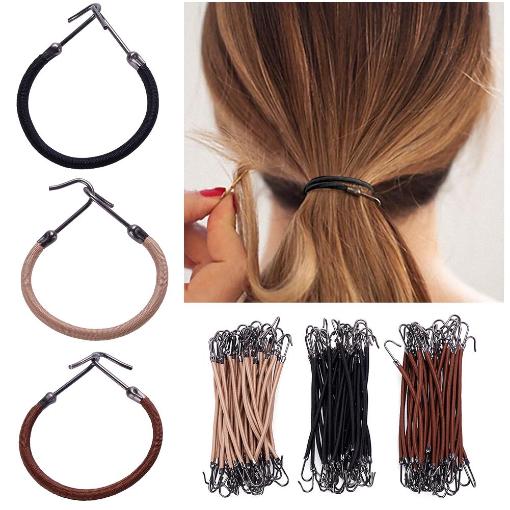 10pcs Women Elastic Hair Bands Gum Hook Ponytail Clip Holder Rubber Braids Hair Styling Tools Hair Accessories Gifts For Women