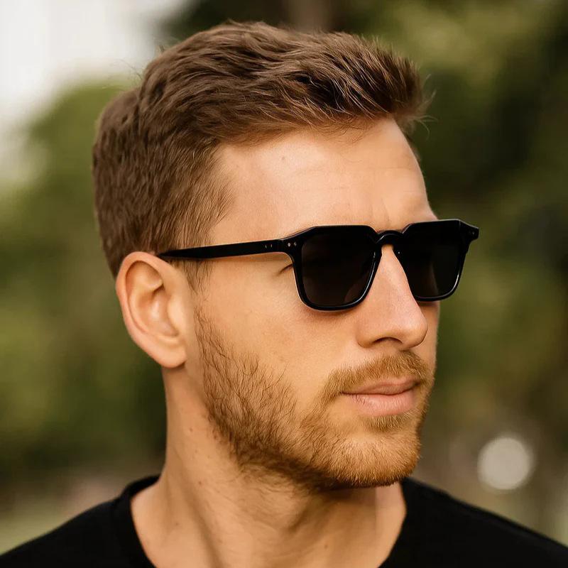 New Rectangle Men Vintage Black Sunglasses Classic Brand Sun Glasses Coating Lens Driving Eyewear For Men/Women