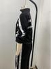 2025 Women's Striped Zipper Jacket & Casual Sportswear Set - Spring/Summer Collection