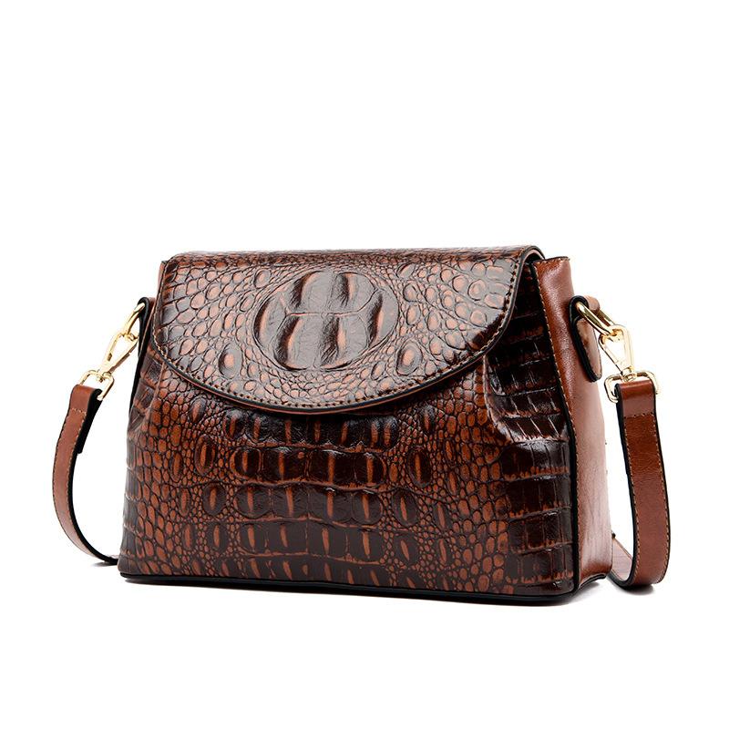 bags bag women's 2025 new shoulder bag women's versatile temperament crocodile pattern crossbody bag women's small square bag