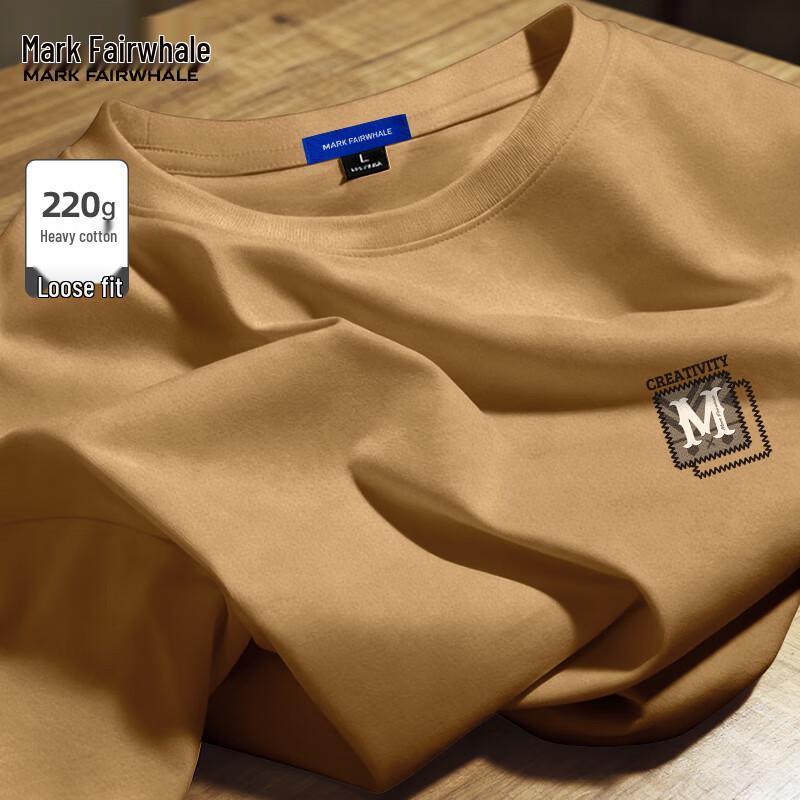 

Mark Fairwhale Men s Heavyweight Pure Cotton Long-Sleeve Round-Neck T-Shirt 4XL