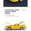 Diecast 1/32 Mazda RX7 RX-7 FC INITIAL D Miniatures Alloy Metal Car Model Toy Sound & Light Vehicle Toys for Boy Children Gifts