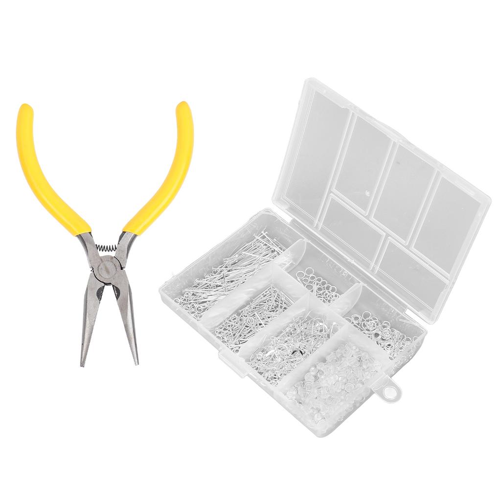 Jewelry Making Kit Alloy DIY Jewelry Accessories with Needle Nose Plier for Earring Pendant