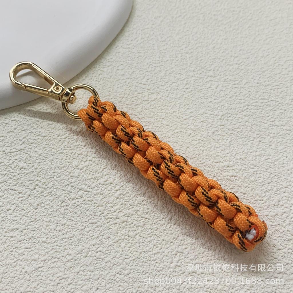 Miu family bag hanging cross-border explosive pure hand-woven pendant colorful fashionable unique shape braided rope car keychain