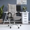 Office Chair with Reclining Function Taupe Fabric
