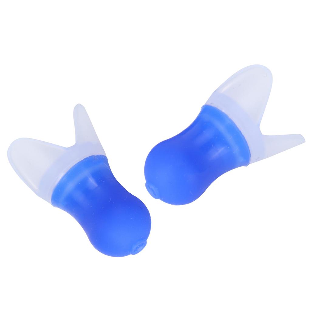 2 Stück Ohrstöpsel, wasserdicht, Geräuschreduzierung, Silikon, schützende Ohrstöpsel zum Schwimmen, Fliegen(blau