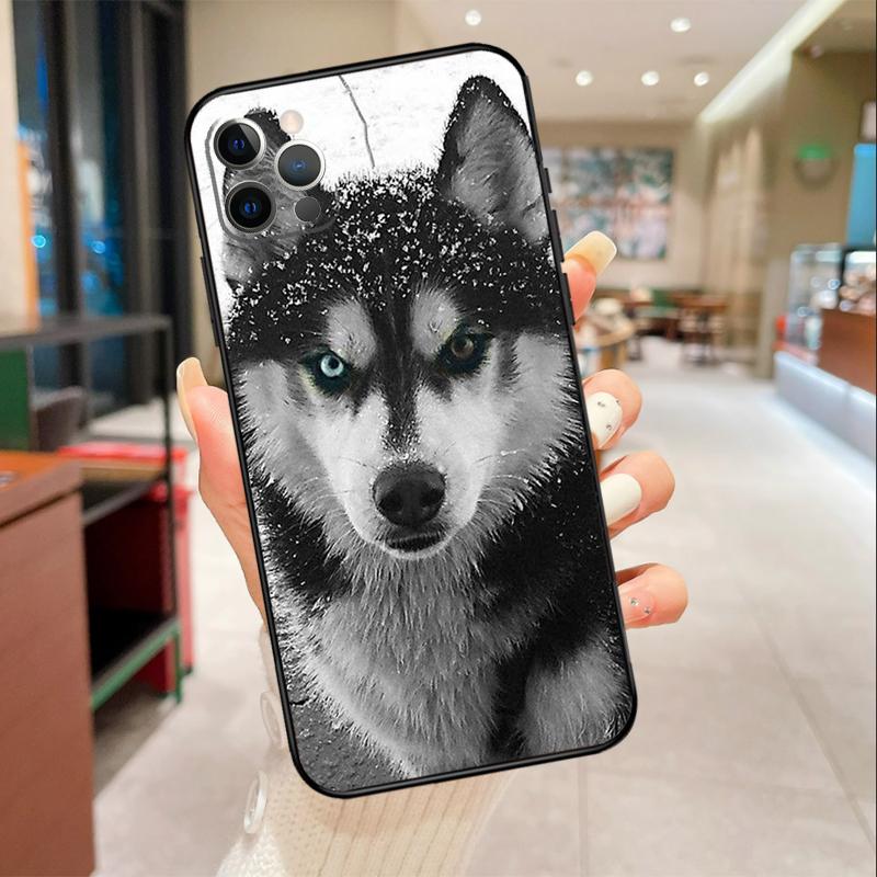 Animal Wolf Dog Husky Phone Case For iPhone 17 16 15 14 13 11 12 Pro Max mini 16 Plus 16e 17 Air Protective Cover